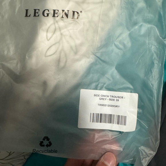 Brand new: legend London: PLAIN STRETCH TROUSER W/ SIDE CINCH - GREY 28” - Picture 6 of 9